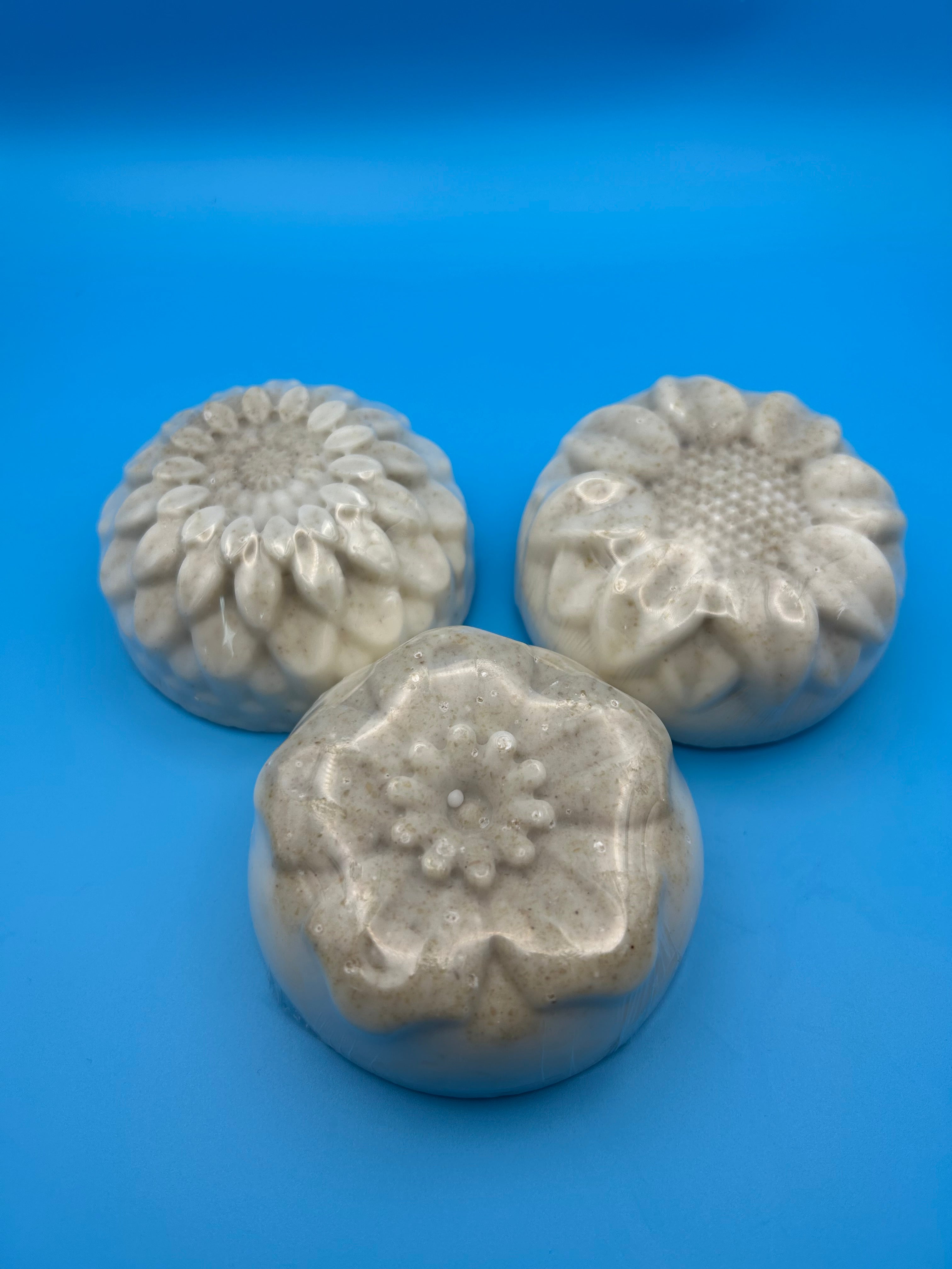 Flower Shaped Goat Milk with Rice Soaps